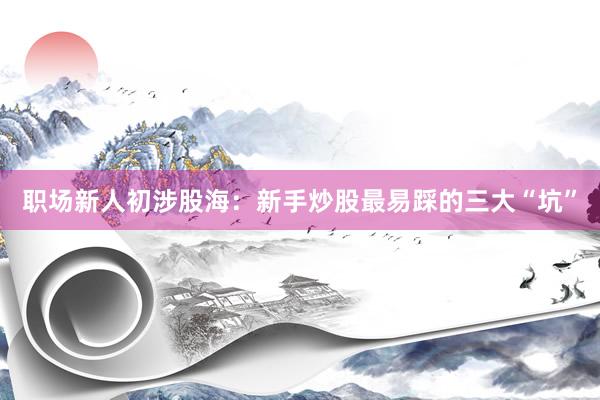 职场新人初涉股海：新手炒股最易踩的三大“坑”