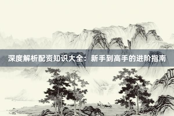深度解析配资知识大全：新手到高手的进阶指南